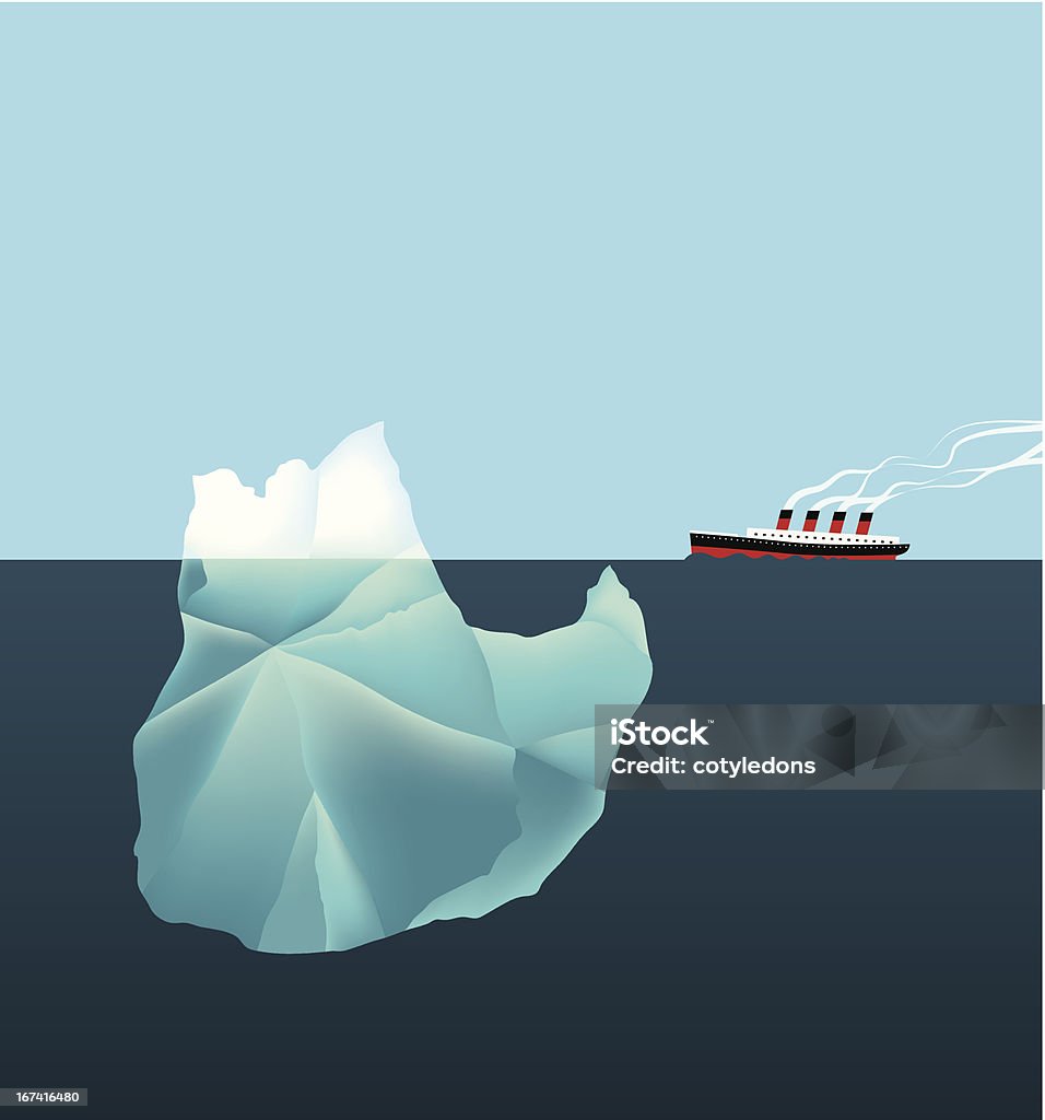 Końcówka iceberg - Grafika wektorowa royalty-free (RMS Titanic)