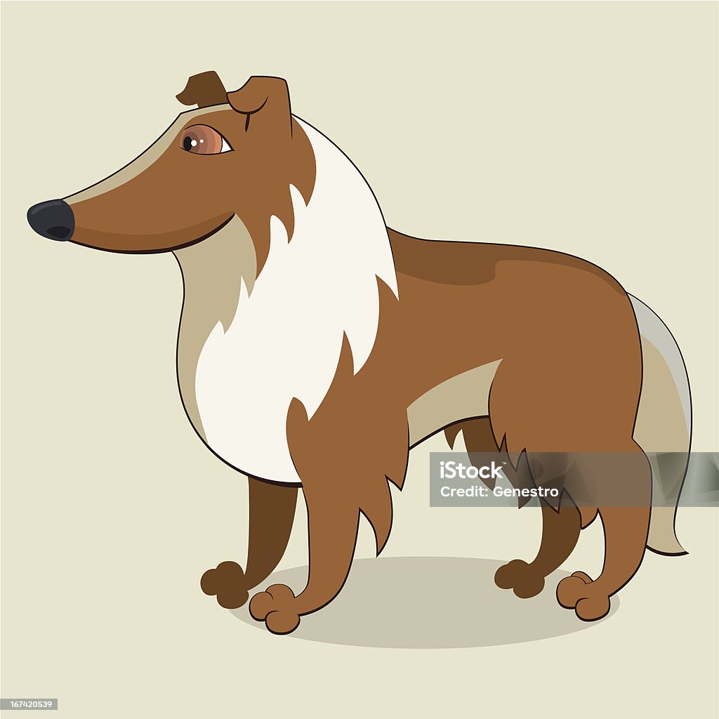 Collie - arte vectorial de Almohadillas - Pata de animal libre de derechos