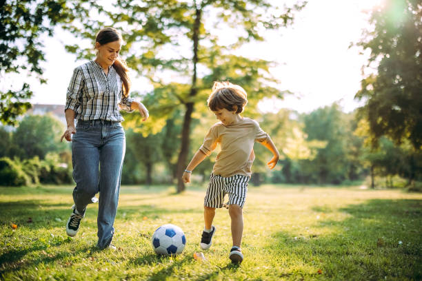 Always in the mood for football stock photo