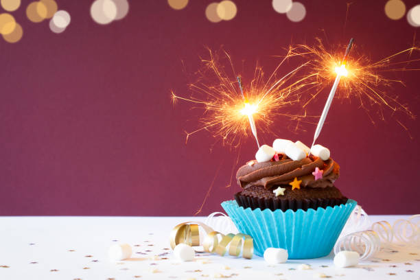 istock Party Cupcake with Sparklers 1674235276