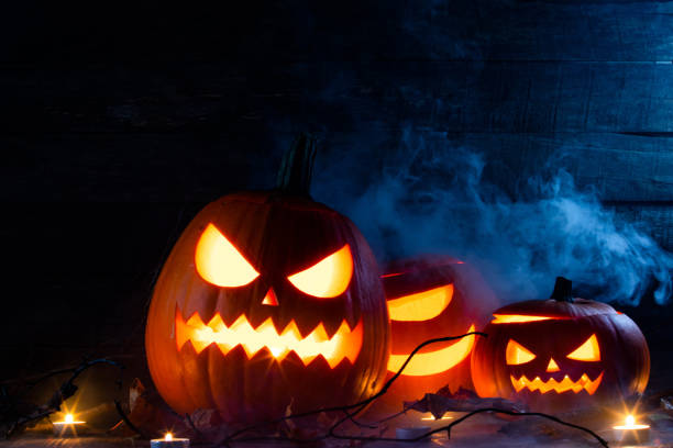 istock Halloween pumpkins head jack o lantern 1674245027