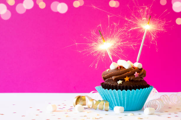 istock Party Cupcake with Sparklers 1674246695