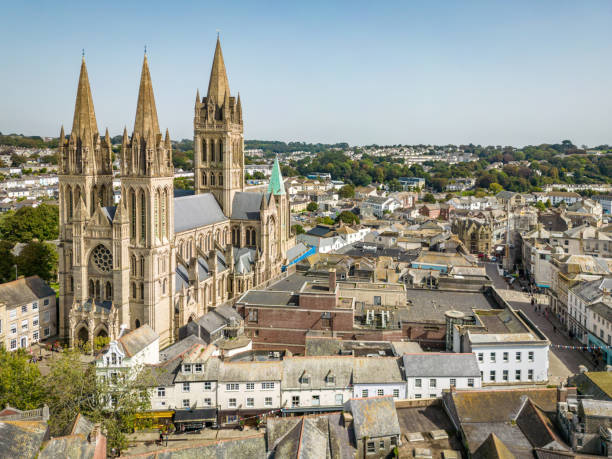 istock Shops in the town centre and Truro cathedral 1674284609