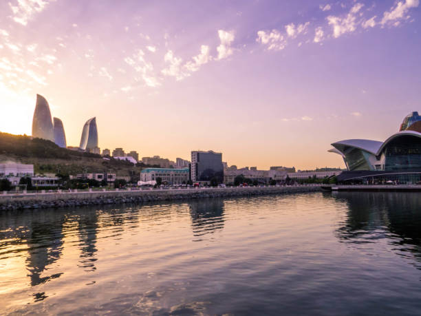 istock Sunset in Baku 1674287178