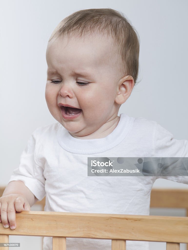 Adorável bebê está a chorar - Royalty-free 6-11 meses Foto de stock