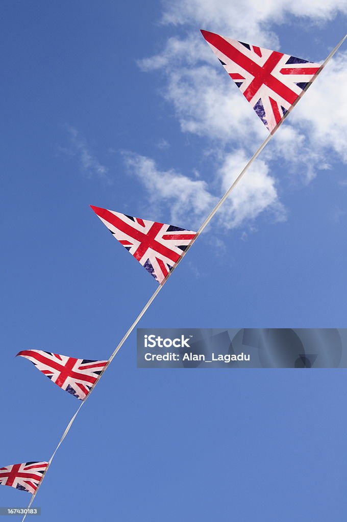 British bunting. Flying party decorations. Street Party Stock Photo