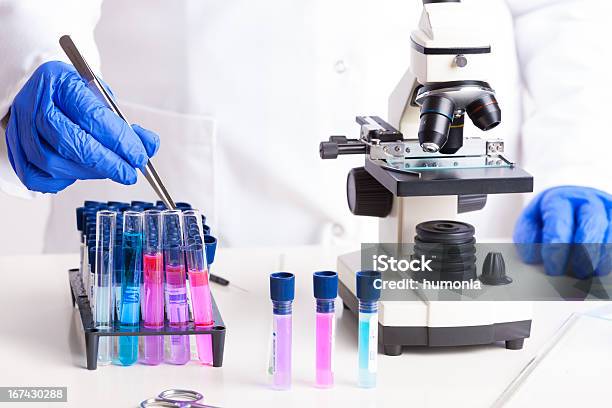 Equipamento De Laboratório - Fotografias de stock e mais imagens de ADN - ADN, Amostra Médica, Azul