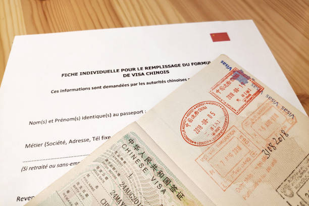 istock Application form for a Chinese tourist visa 1674304426