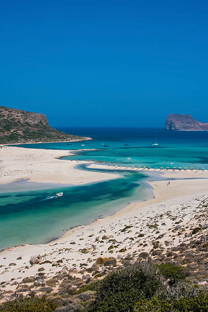 Gramvousa island and Balos Lagoon on Crete stock photo