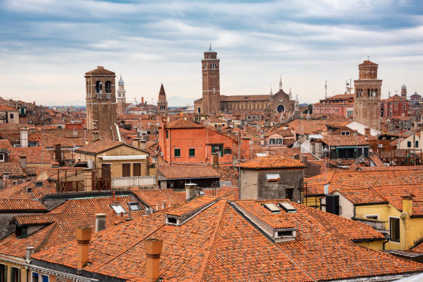 istock Panoramic view of Venice in Italy seen from above 1674338286
