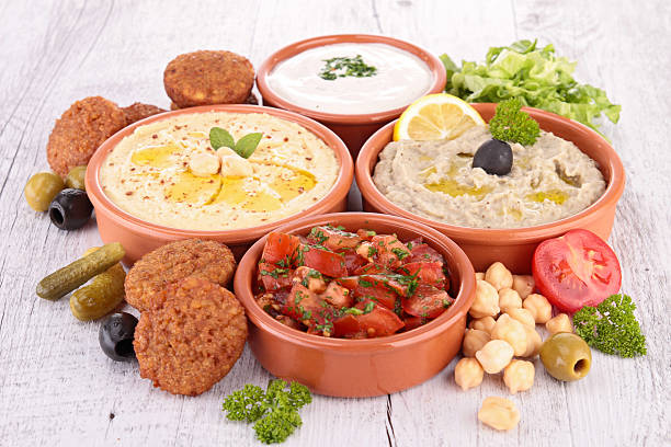 istock assorted of oriental food, mezze 167434027