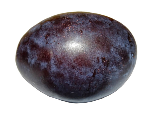 istock Ripe plum isolated on white background 1674340462