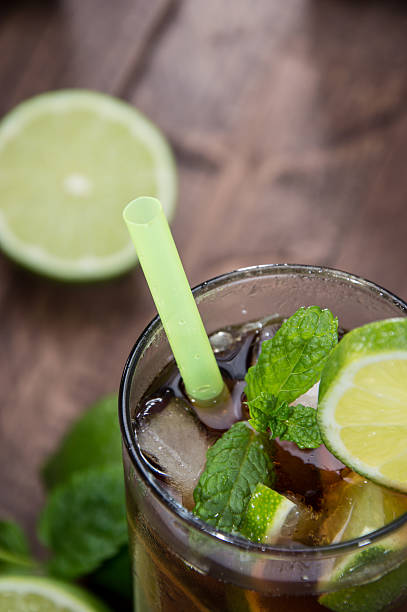 istock Fresh made Cuba Libre on wood 167434573