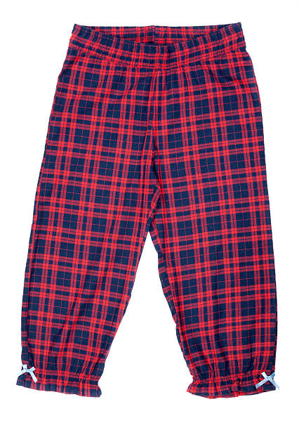 istock The red plaid pajama pants 167436520