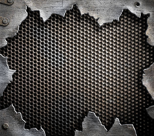 istock Metal background with jagged town edges 167437649