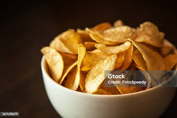 Potato Chips Stock Photo - Download Image Now - Potato Chip, Bowl, Raw Potato