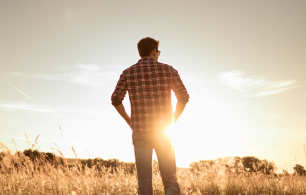 istock Man enjoying sunset. Location Czech Republic, Europe. 1674397192