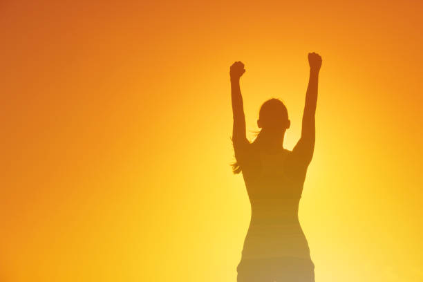 istock Strong woman. Success, achievement. 1674407144