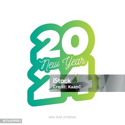 istock 2024. Happy New Year. Abstract numbers vector illustration. Holiday design for greeting card, invitation, calendar, etc. vector stock illustration 1674409983