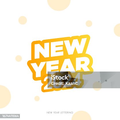 istock 2024. Happy New Year. Abstract numbers vector illustration. Holiday design for greeting card, invitation, calendar, etc. vector stock illustration 1674411064