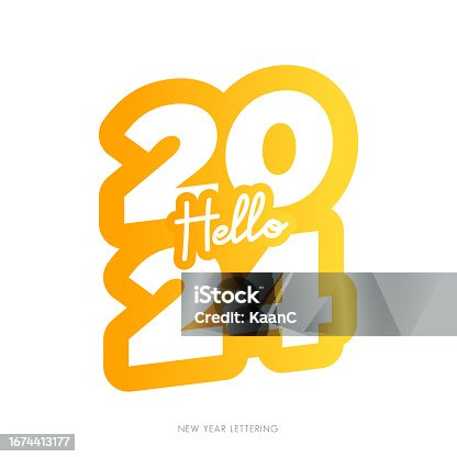 istock 2024. Happy New Year. Abstract numbers vector illustration. Holiday design for greeting card, invitation, calendar, etc. vector stock illustration 1674413177