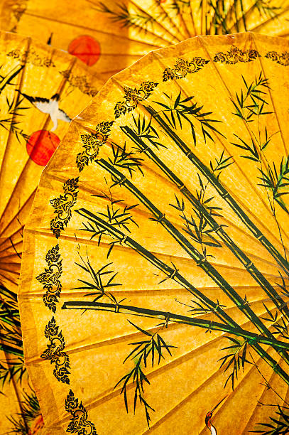 Oriental umbrellas stock photo
