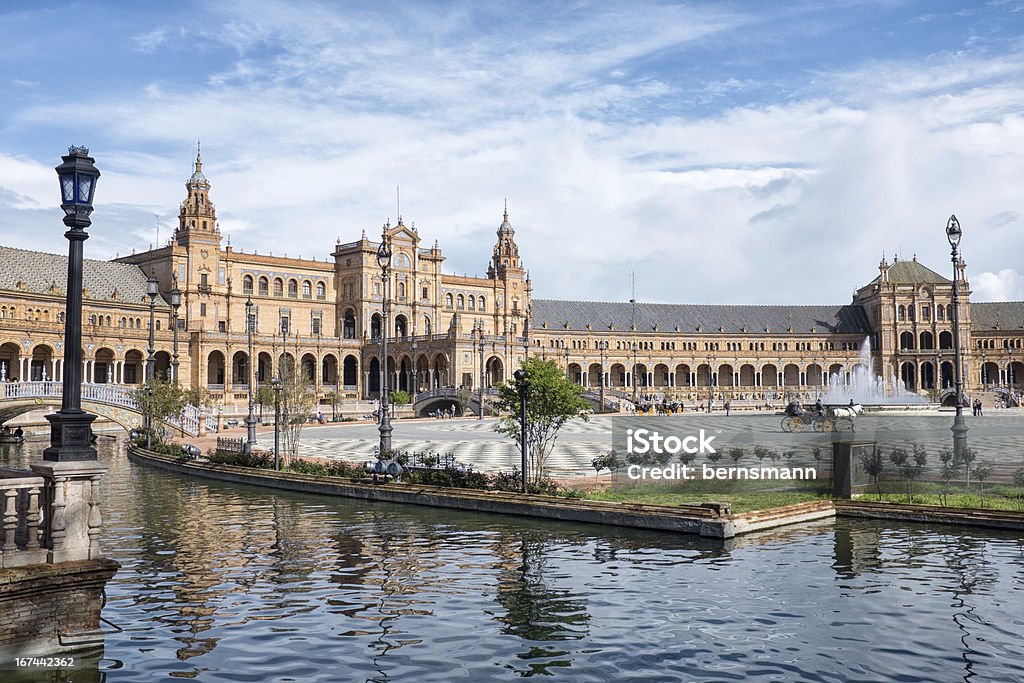 Sevilla, Plaza de Espana - Zbiór zdjęć royalty-free (Andaluzja)