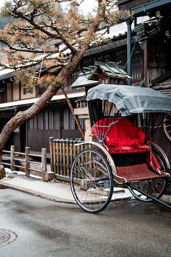 Historical street in Takayama, Japan