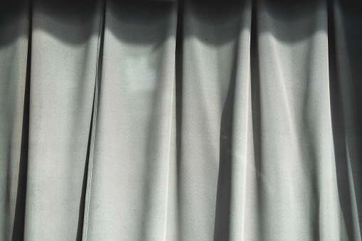 Textured curtain on the window