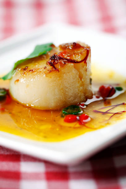 istock Seared Scallop in Chili-Saffon Sauce 167453341