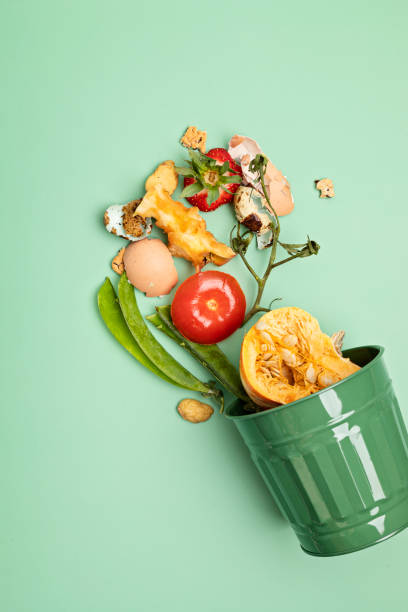 istock Green compost bin and kitchen leftovers. Recycling scarps, sustainable lifestyle 1674570957