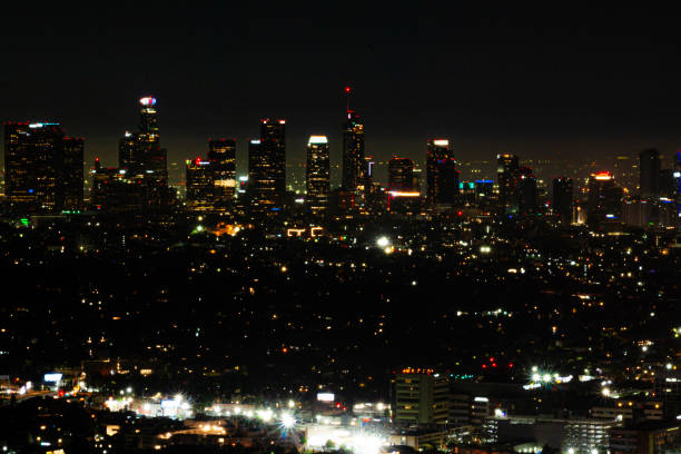 istock Los Angeles skyline at night 1674602983
