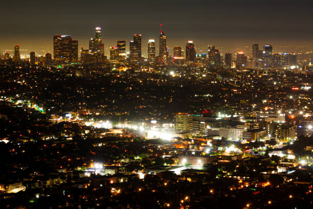 istock Los Angeles skyline at night 1674602984