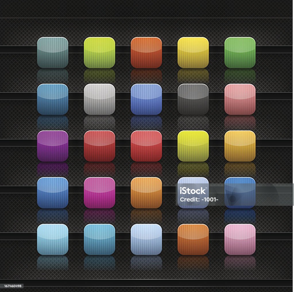 空の色のアイコンを web ボタンバックの保管反射シャドー - GUIのロイヤリティフリーベクトルアート