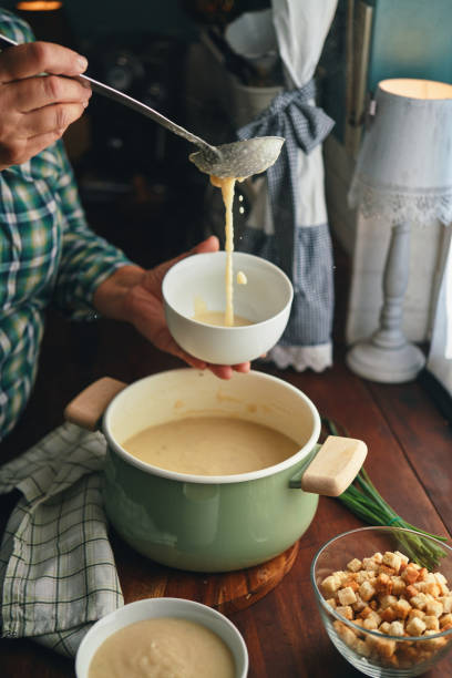 istock Creamy Cauliflower Soup with Vegan Bellalodi Cheese 1674607861