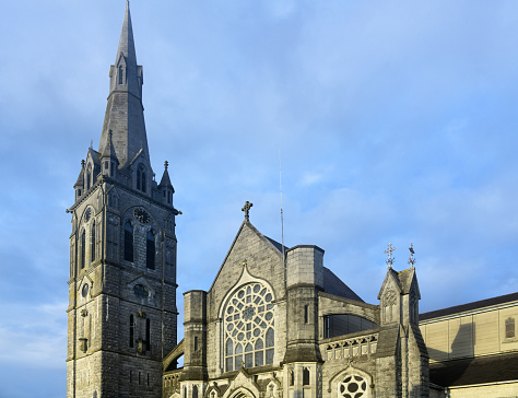 Tullamore, County Offaly, Ireland: Catholic Church of the Assumption of the Blessed Lady - completed in 1906, designed Gothic style by architect William Hague, rebuilt in the mid-1980s following a fire in 1983, under the supervision of architect Edward N. Smith.