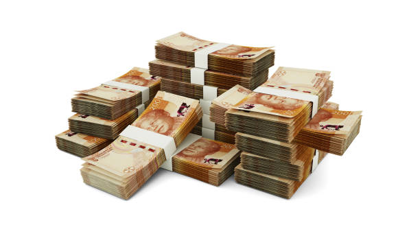 istock Stack of 200 South African Rand notes. 3D rendering of bundles of banknotes 1674653061