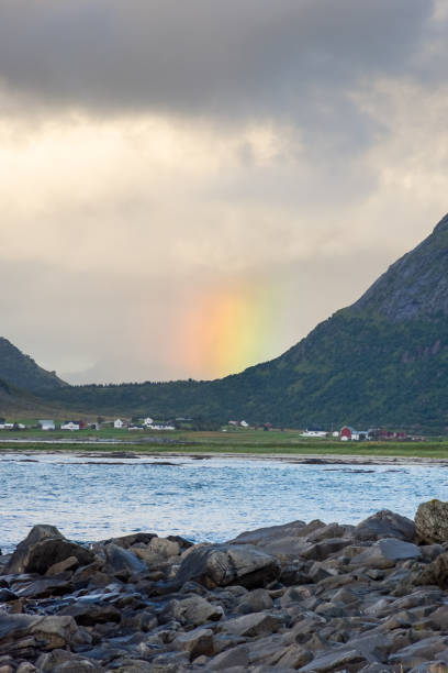 istock Beautiful rainbow over the Lofoten  Islands, Norway 1674658896