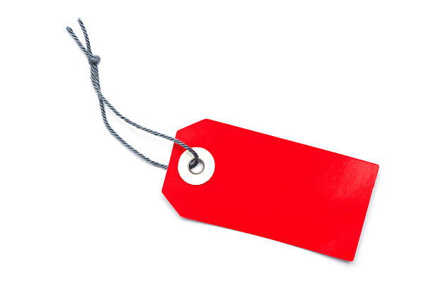 istock Red Label with Cord - isolated on White 167466817