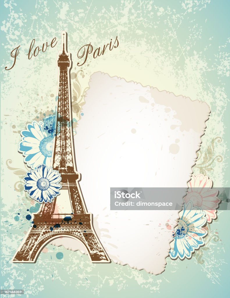 Stary ramki i Eiffel tower - Grafika wektorowa royalty-free (1940-1949)