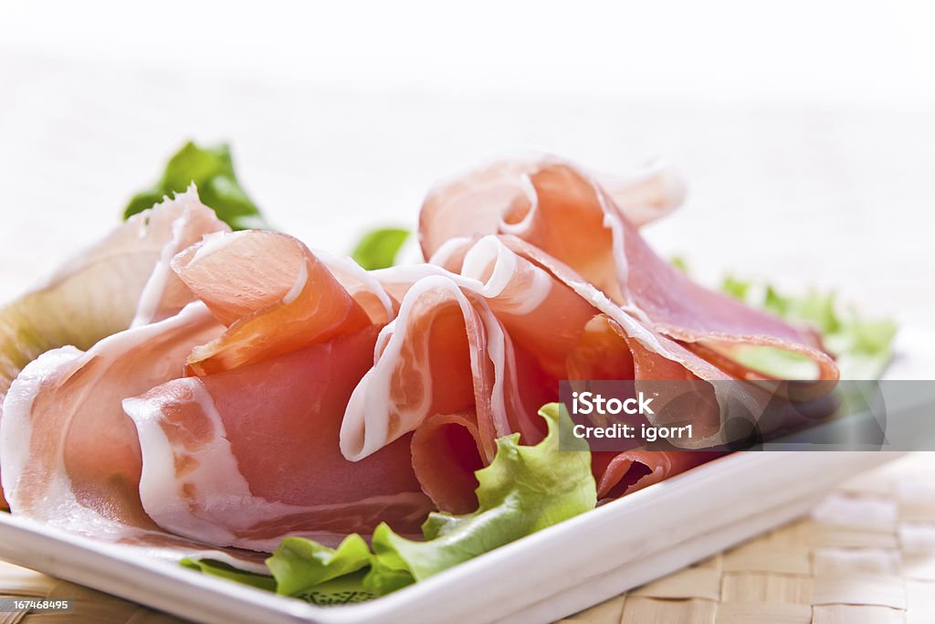 Presunto e salada - Foto de stock de Alface royalty-free