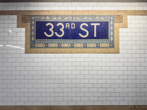 33rd street  subway station in New York City