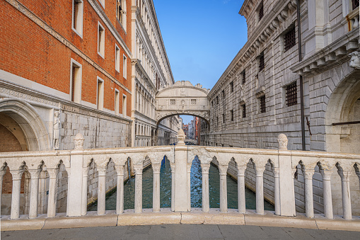 Bridge of Sighs in Venice, Italy.