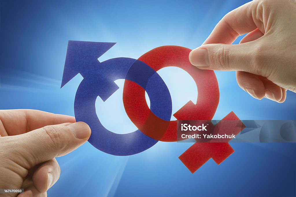 Simboli di sesso - Foto stock royalty-free di Blu