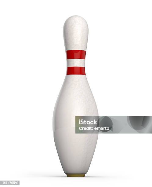 Bowling Pin Isolated On White Background Stock Photo - Download Image Now - Bowling Pin, Cut Out, Ten Pin Bowling
