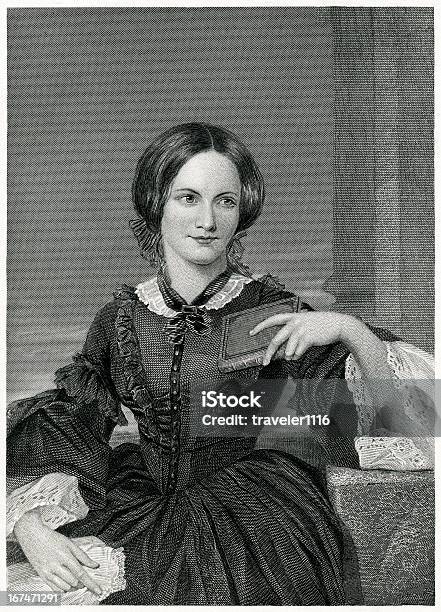 Charlotte Bronte - Arte vetorial de stock e mais imagens de Charlotte Brontë - Charlotte Brontë, Mulheres, Gravação