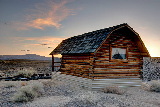 istock Sunset on a farm hands cabin 167477082