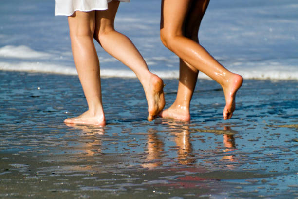 Barefoot On the Beach stock photo