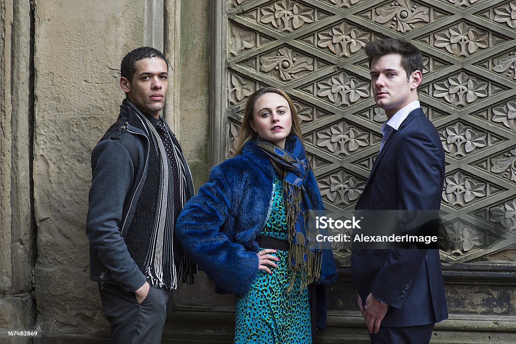 Trois amis - Photo de Costume habillé libre de droits