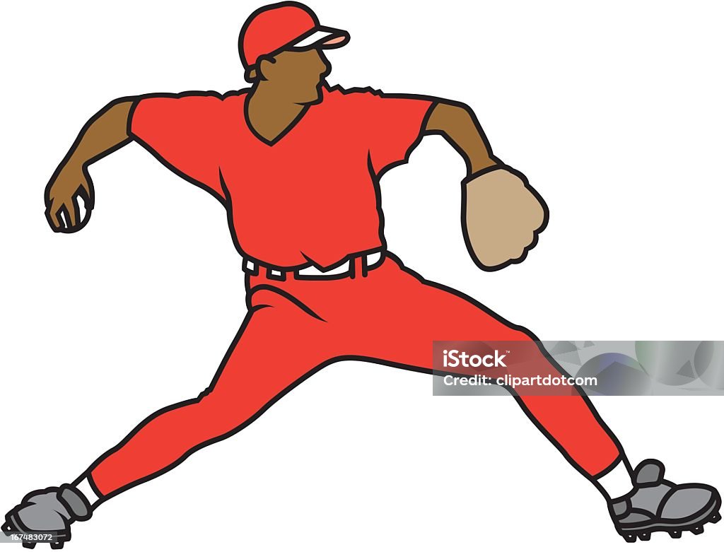 Atirando Baseball Catcher - Royalty-free Arremessar arte vetorial